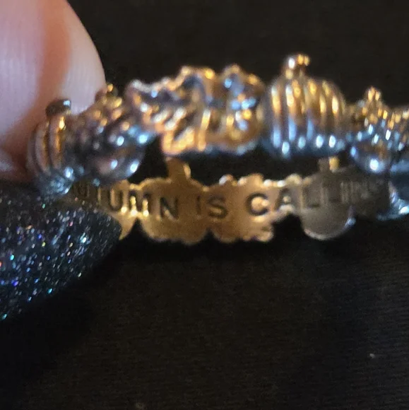 Dixi Autumn Is Calling Pumpkin & Acorn Boho Wreath Ring Sterling Silver - Picture 10 of 12